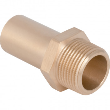 15mmx1/2\" Geberit Mapress 61932 Copper Plain Ended Adaptor with Male Thread