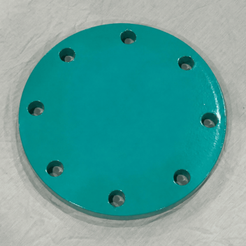 80mm PN16 P235GH Full Thickness FBE Green Blank Flange EN1092-1