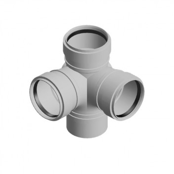 110mm 106P.490.92G Grey Corner Branch Spigot Outlet