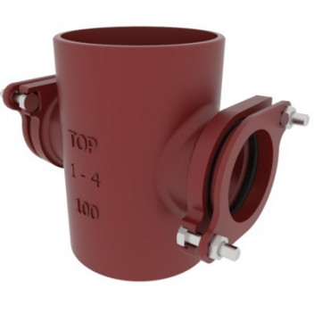 100mm EF091 Ensign Soil Double Boss Pipe with 50mm Compression Opposed 156575