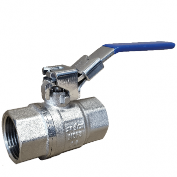 20mm ALB40P-257C1 Brass Ball Valve with Blue Locking Lever BSPP