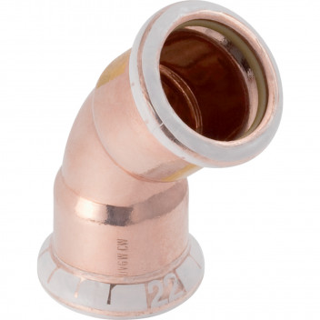 18mm Geberit Mapress 34515 Copper Gas 45 Degree Bend