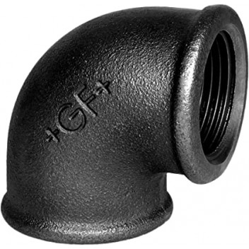 6mm F90 Black Malleable Iron Elbow