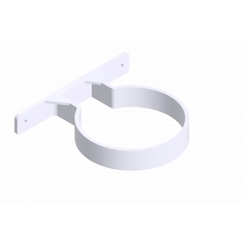 110mm 143.4W White One Piece Pipe Bracket