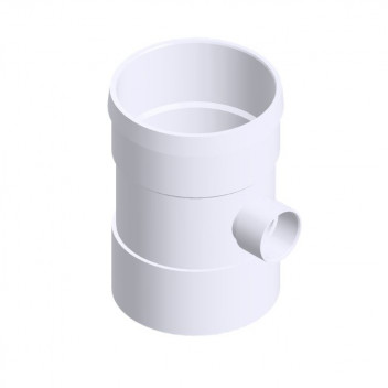 110/32mm 120.4.125 White Single Bossed Pipe Double Socket Connector