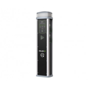 Quantum Smart EV Charging Pedestal -  4x up to 7.4kw Type 2 Sockets - Black