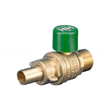 15mm 100HU DZR Ball Valve c/w Hose Union PN25 004BR0100JWMABK
