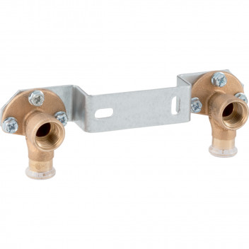 15mmx1/2\" Geberit Mapress 63473 Copper 90 Degree Female Elbow & Wall Plate