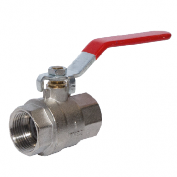 10mm ART54 Brass Ball Valve Red Lever BSPP Ends PN32
